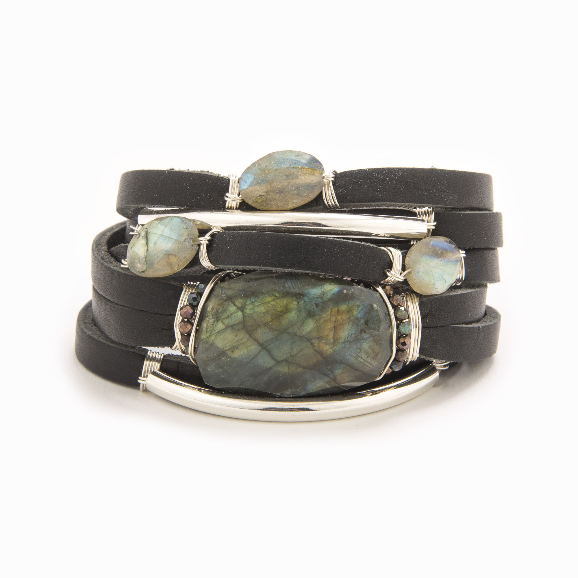 Featured image for “Mona Leather Wrap Bracelet”