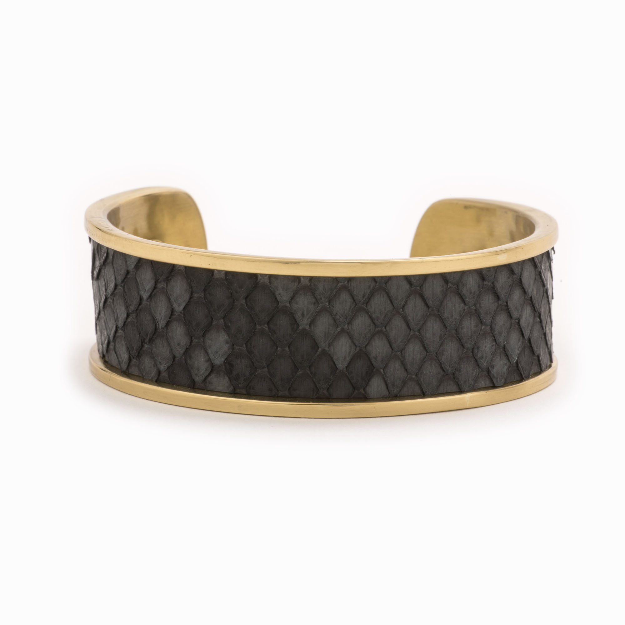 Featured image for “Medium Charcoal Gold Cuff”
