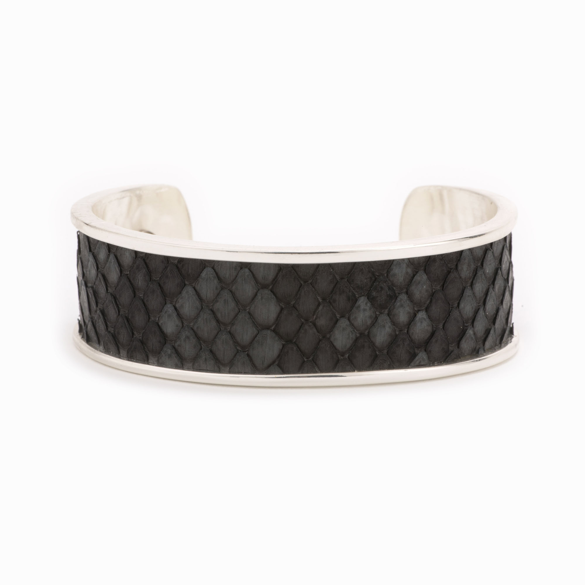 Featured image for “Medium Charcoal Silver Cuff”
