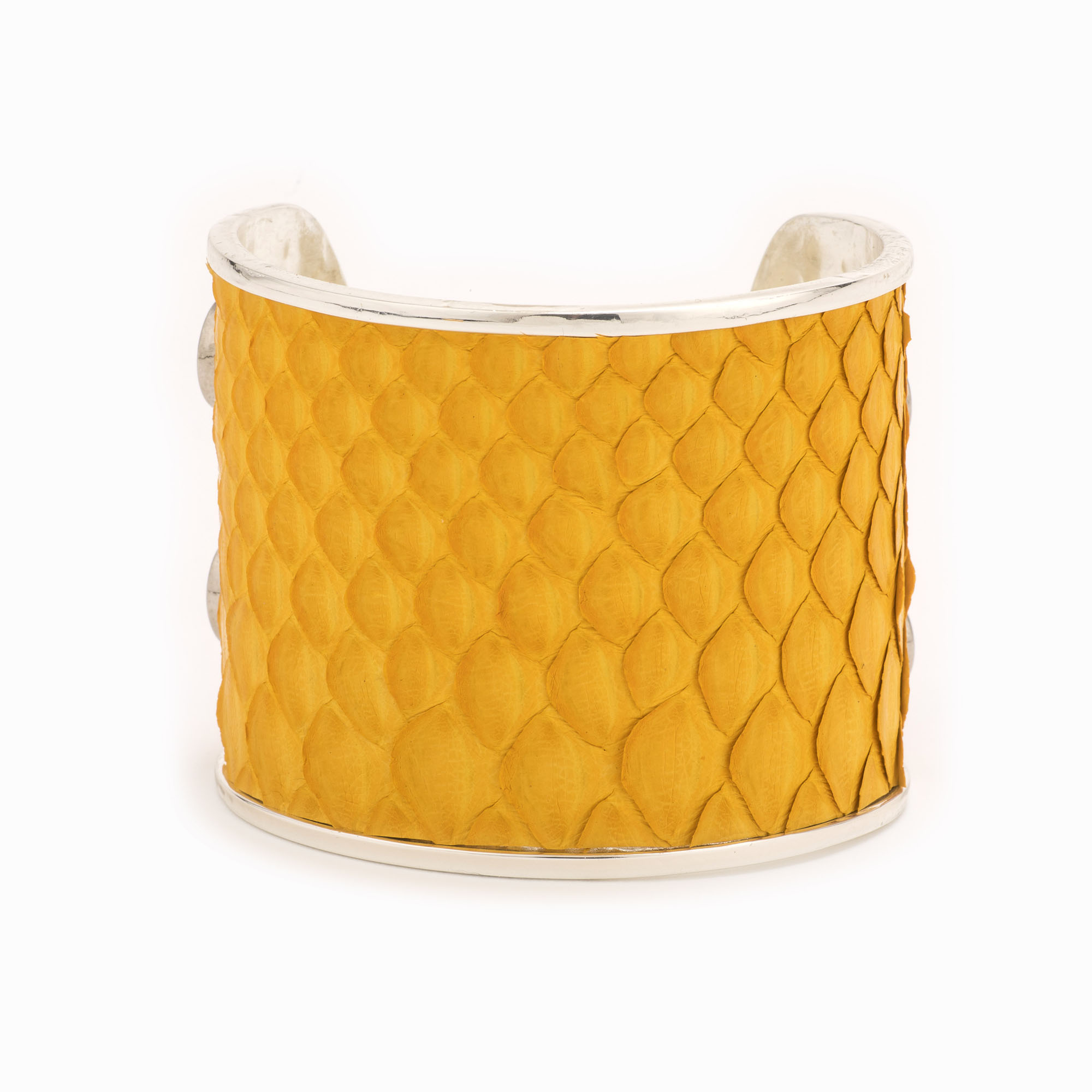 Featured image for “Large Mustard Silver Cuff”