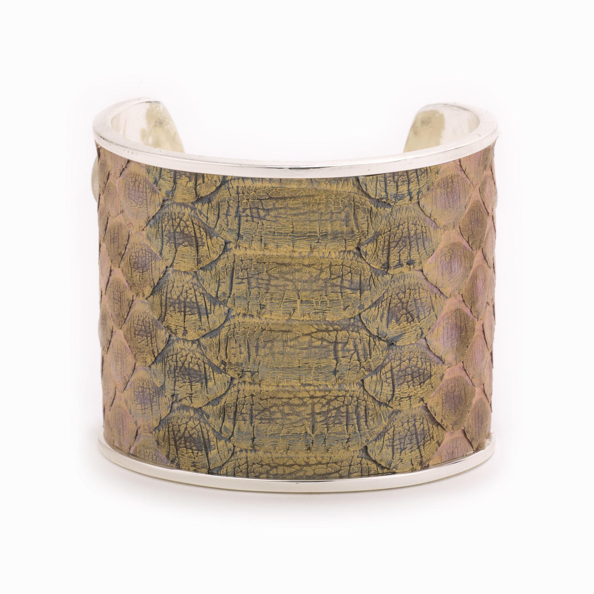 Featured image for “Large Blush Metallic Silver Cuff”