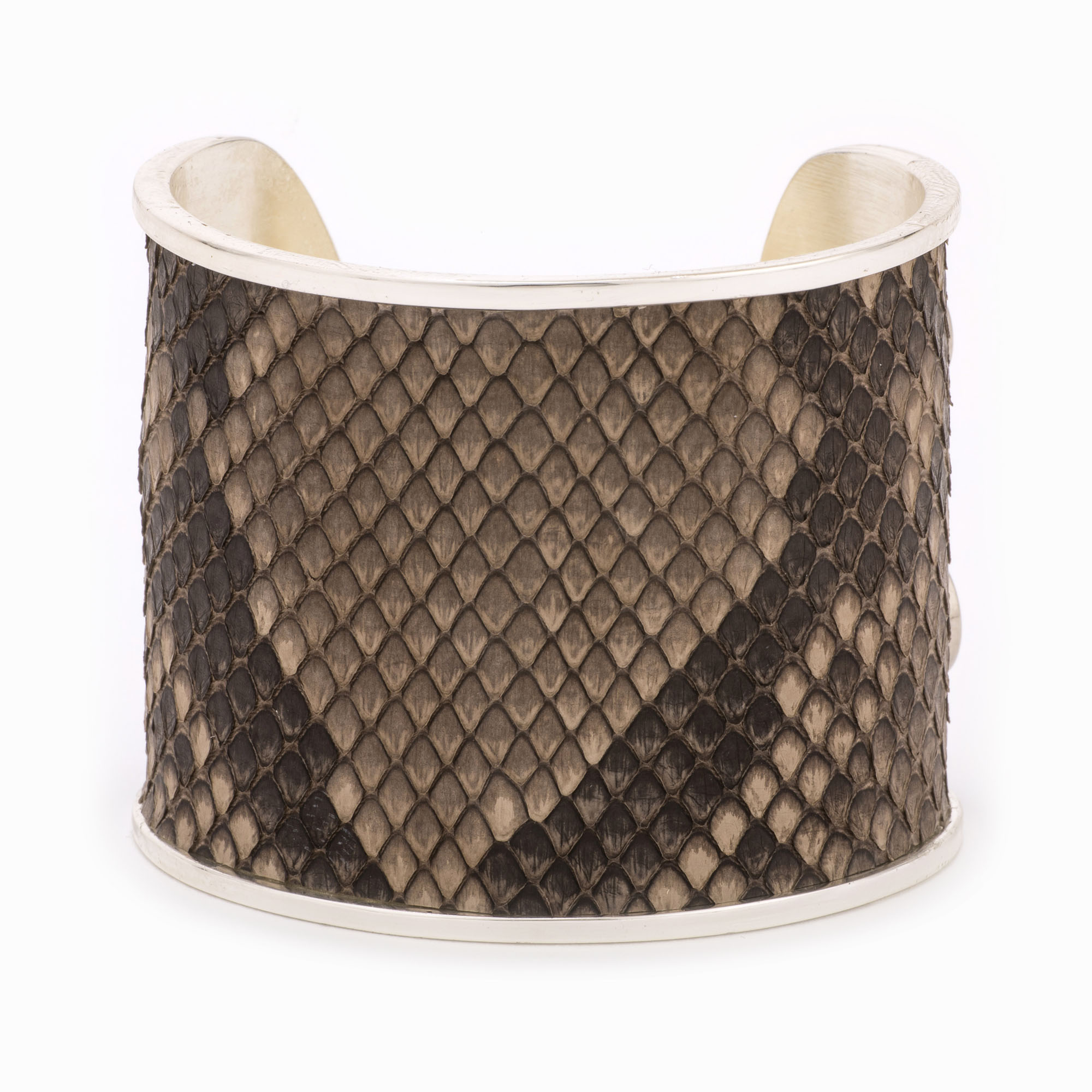 Featured image for “Large Grey & Brown Silver Cuff”