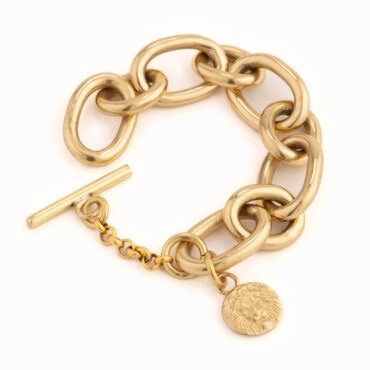 Chunky Brass Lion Bracelet