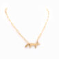 gold necklace with small fox