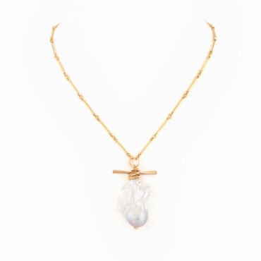 Pearl Fall Gold Necklace