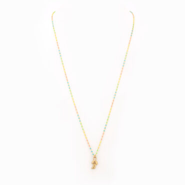 Flit Vermeil and Acrylic Long Rainbow Necklace
