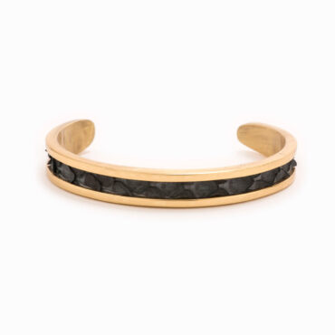 Small Charcoal Gold Cuff