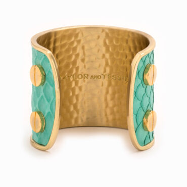 Large Turquoise Gold Cuff