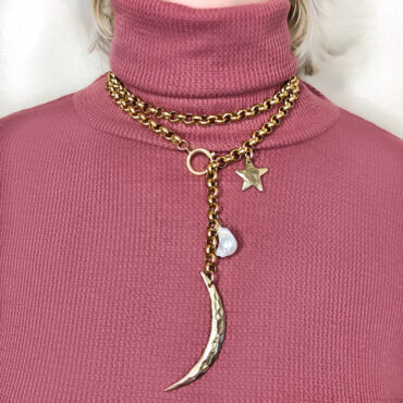 Azure Brass Necklace