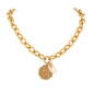 chunky brass charm necklace